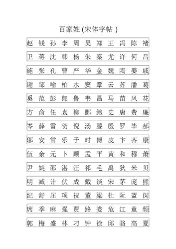 百家姓(宋体字帖).pdf 3页