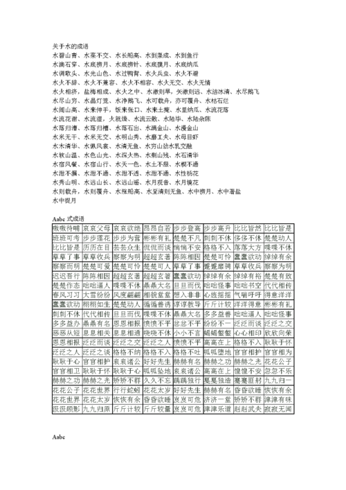 关于水成语.doc
