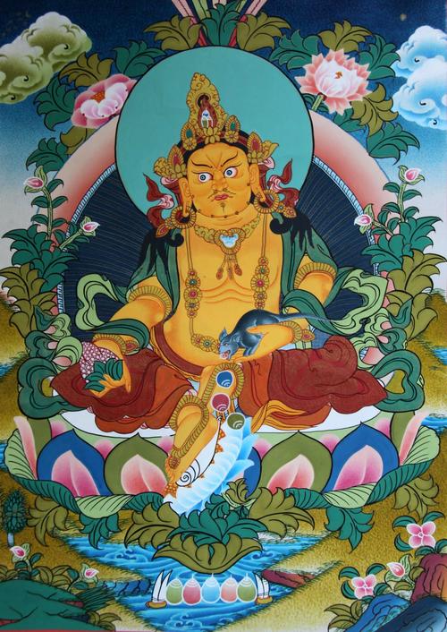 0217_唐卡佛像菩萨观音高清图jpg格式_黄财神