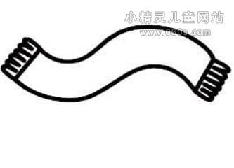 幼儿简笔画冬天的围巾