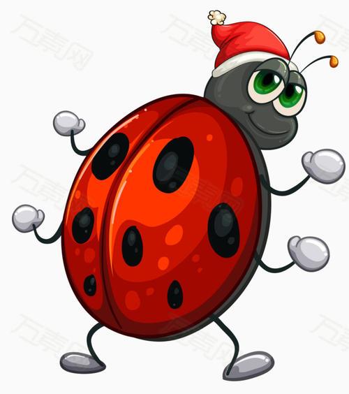 卡通可爱瓢虫图片 可爱七星瓢虫卡通图片  2017年彩色简笔画读书的