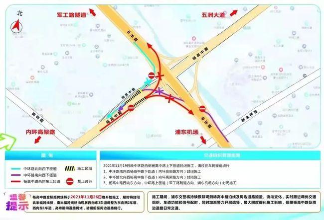 中环路杨高中路立交今晚起封闭改造绕行路线在这里