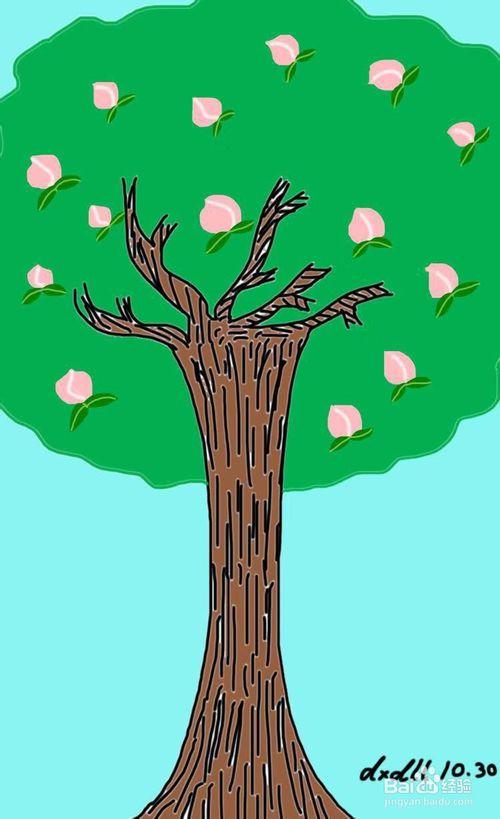 简笔画教程之桃树