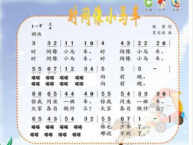 小学音乐 时间像小马车 课件ppt