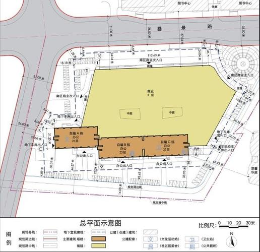 嘉和商业城南区总平面示意图(来源:广州市规划局)
