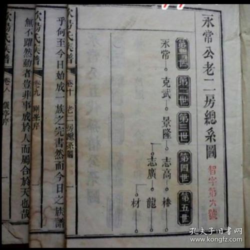《欧阳氏族谱》道光初年刊修白绵纸精印,大全传世十巨册保存极美品