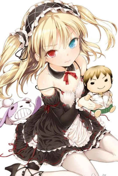 动漫金色双马尾女头像