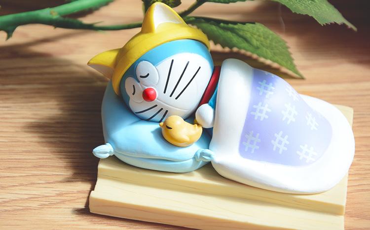 漫之阁动漫批发 哆啦a梦 萌睡手机座叮当 机器猫 盒装手办摆件
