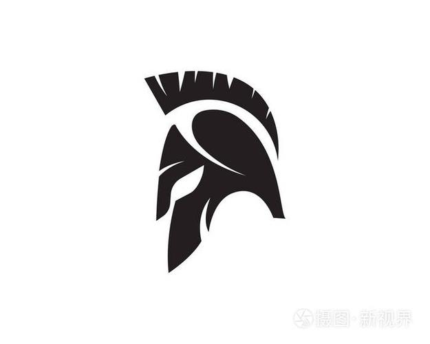 斯巴达人头盔标志模板
