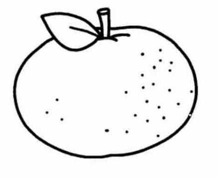 橘子简笔画图片大全