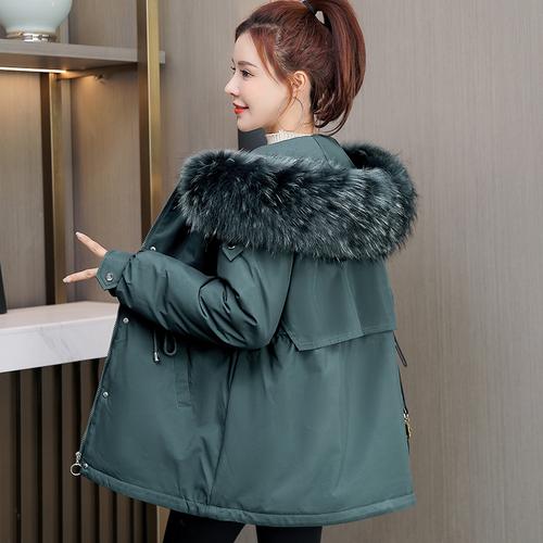 加绒加厚派克服外套女短款2020年冬季新款女士羽绒
