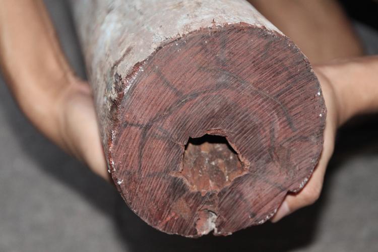 正宗印度小叶紫檀原木 拆房老料 圆柱料风水柱建筑老料风水柱木头