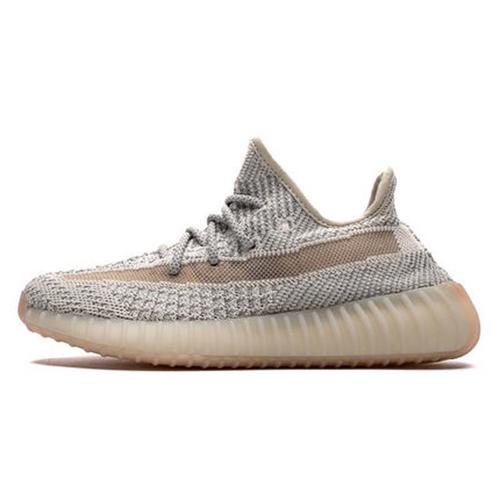 椰子350运动鞋真爆须白满天星春夏季透气休闲鞋潮(浅灰色 44)