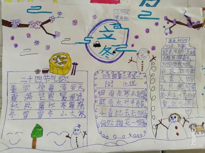 "立冬"手抄报