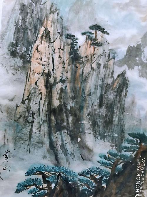 用笔墨描绘,画出我心中的大好河山.