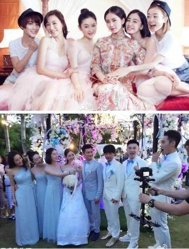 杨幂的伴娘服,佟丽娅的伴娘服,baby的伴娘服,美丑一目