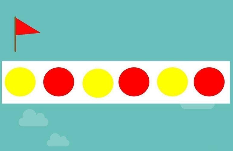 不同形状,不同颜色的图形有规律的排序