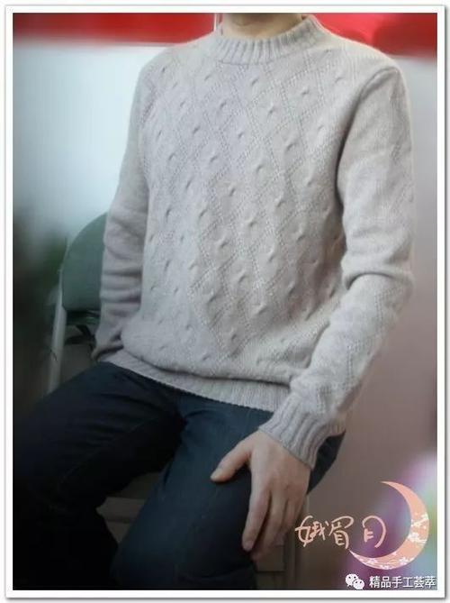 其它 五款帅气的男士毛衣编织款式和花样,有织法教程 写美篇  4:袖子