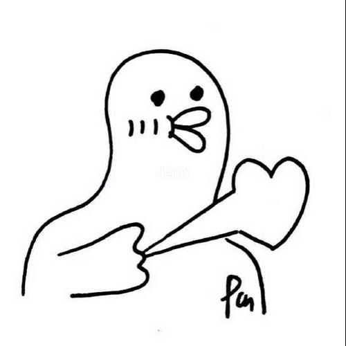 简笔画情绪鸭 适合作为手账素材 每天都要加油鸭!