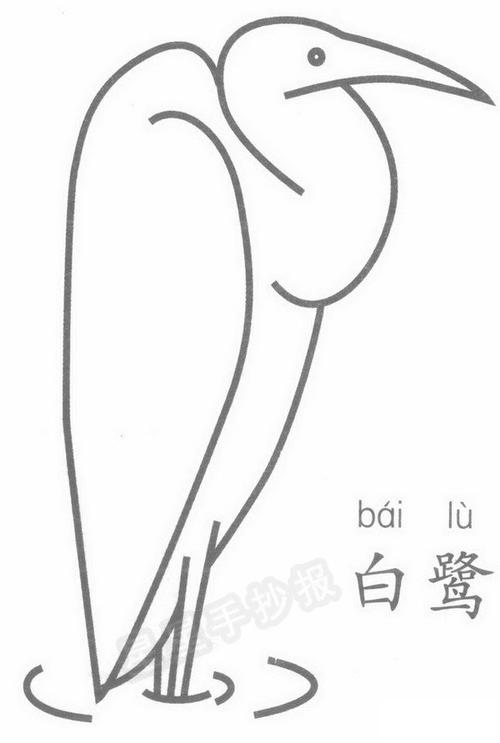 白鹭简笔画怎么画