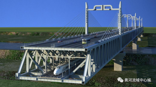 新建济滨高铁济阳黄河公铁两用特大桥附近河段已建有两座黄河大桥,一