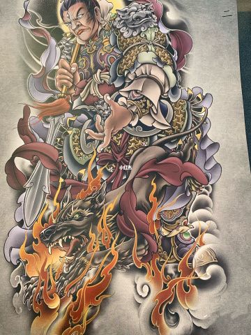 二郎神纹身手稿