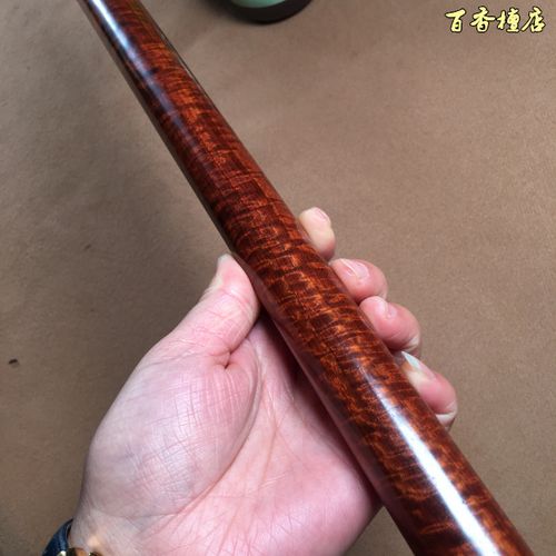 赞比亚小叶紫檀血檀木棍红木武术防身原木把玩木雕