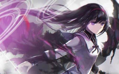 第1位:晓美焰《魔法少女小圆》 401票  "黑长直"在二次元是个非常受