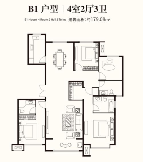 翡翠大观179平户型图