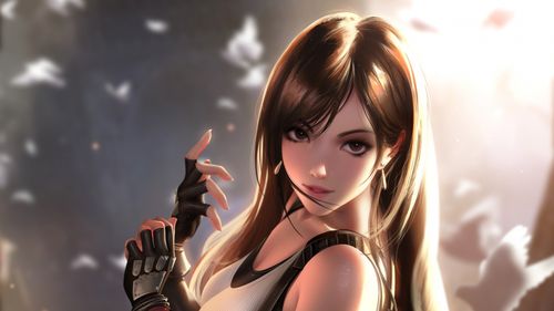 蒂法tifalockhart插画绘画4k壁纸