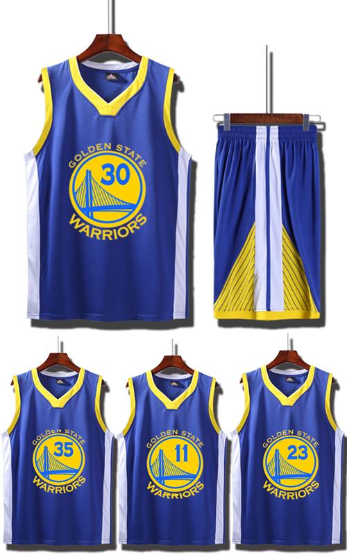 定制勇士队30号球衣杜兰特汤普森格林背心比赛队篮球服套装男 勇士