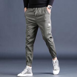 男裤2021新款宽松男裤束脚纯棉男士裤工装秋冬款休闲裤子秋季长裤