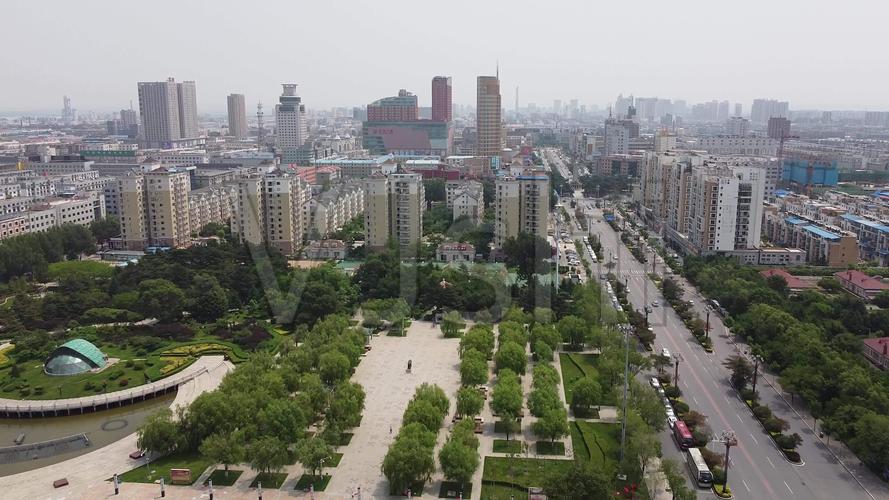 四平地标航拍素材辽宁省四平市城_3840x2160_高清视频