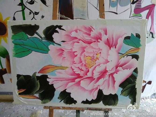 15年半年来练习画的丙烯画,学习墙绘本想实现会画画的