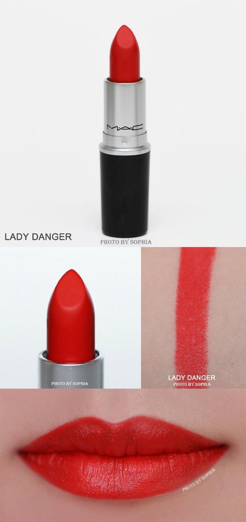 mac经典唇膏lady danger,chili,ruby woo
