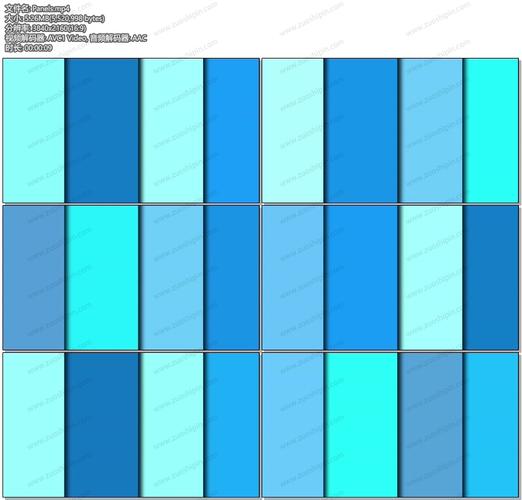 蓝色和绿色的色块4k视频素材 blue and green color blocked panels