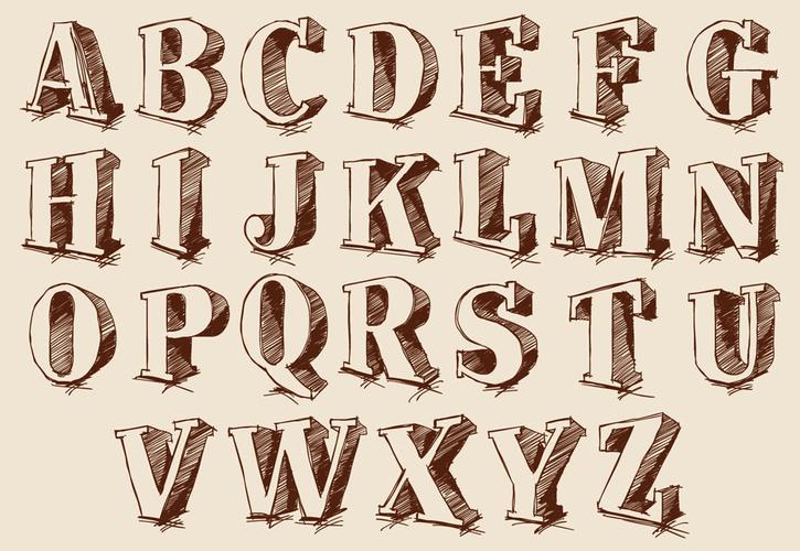 字体,字体设计,彩色字体,字体素材,立体字,卡通字体,字母,英文字母