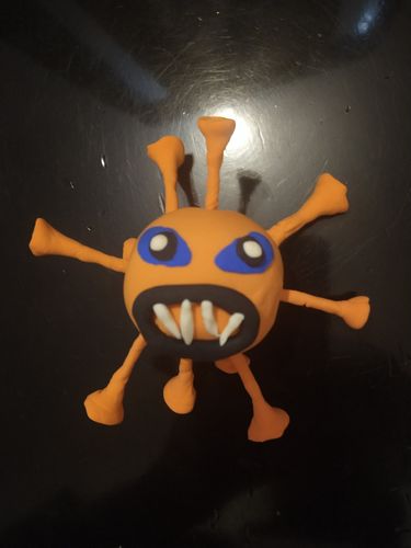 【航空机务士官学校幼儿园】美术活动:泥工《病毒小怪兽》