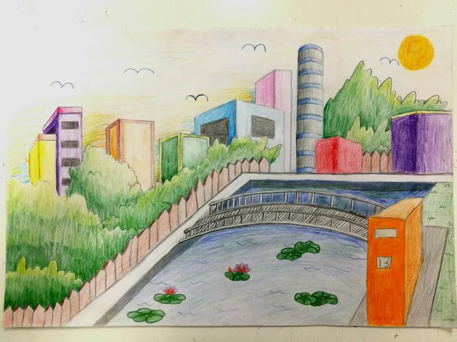 写美篇我们学校还选送了20幅绘画作品参加了the third annual sbs