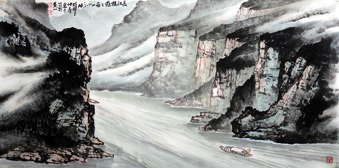 "艺海拾贝"山水画家刘东方作品系列网展:长江抒怀