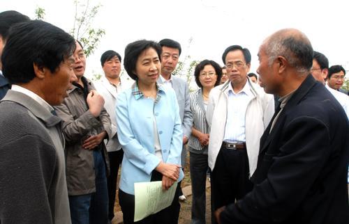 书记,常务副理事长王乃坤及国务院扶贫图为检查组一行详细询问白水县