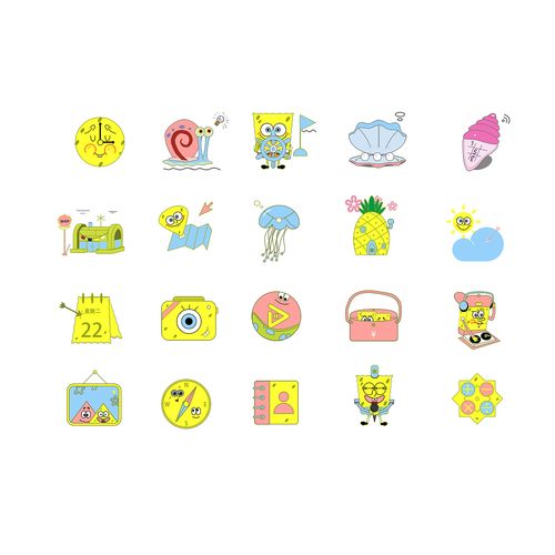 海绵宝宝手机主题|ui|图标|阿何哥哥 - 原创作品