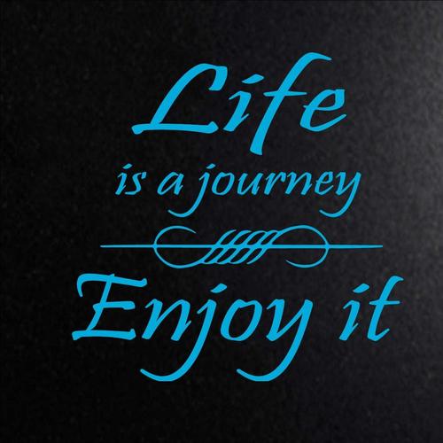 vinyl say gloss light blue-22x22-0540lifeisa life is a journey