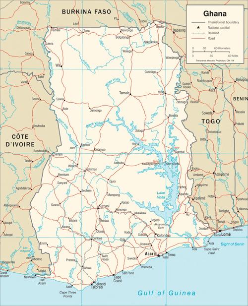 加纳交通图_加纳地图查询