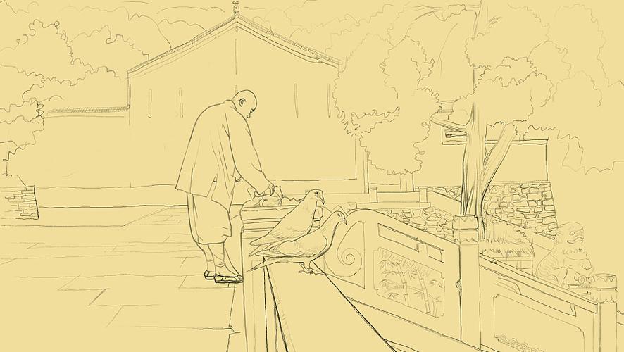 原创作品:浙江--宁波--天童古寺--禅修