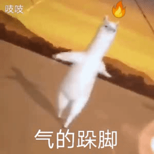 气的跺脚(沙雕羊驼动图表情包)