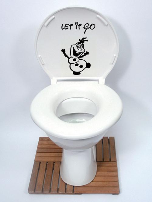 "卡通形象let it go"家用马桶可撕防水装饰贴纸toilet