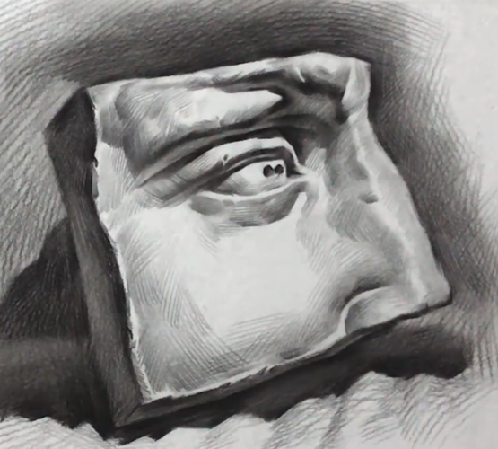 素描石膏头像怎么画?五官石膏像的画法