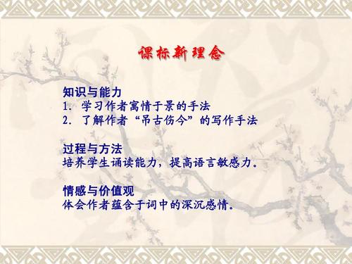 鲁人版高二《唐诗宋词》《桂枝香_金陵怀古》ppt课件