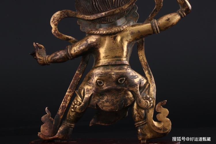 18世纪61铜鎏金红阎魔敌造像